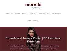 Tablet Screenshot of morellobookings.com